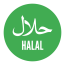 Donker groen Halal icoon